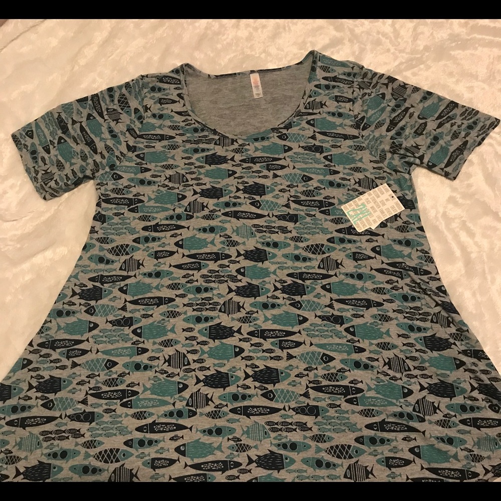 Lularoe Perfect T with fish - 2x - NWT